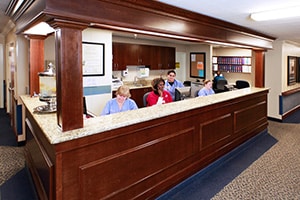 nurses at the nurse's station at Garden City